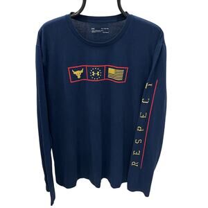 Under Armour Men's XL Project Rock Respect Freedom Flag Long Sleeve T-shirt